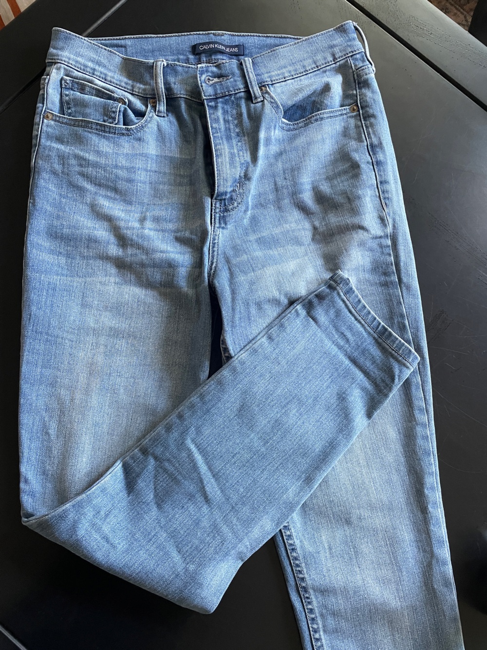 Calvin Klein Jeans Women’s Light Blue Slim Straight Jeans